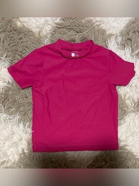 Primary Kids Short Sleeve Rashguard - Bright Pink